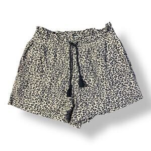 Abercrombie & Fitch NWT Linen Blend Leopard Print Shorts Womens Size‎ XS